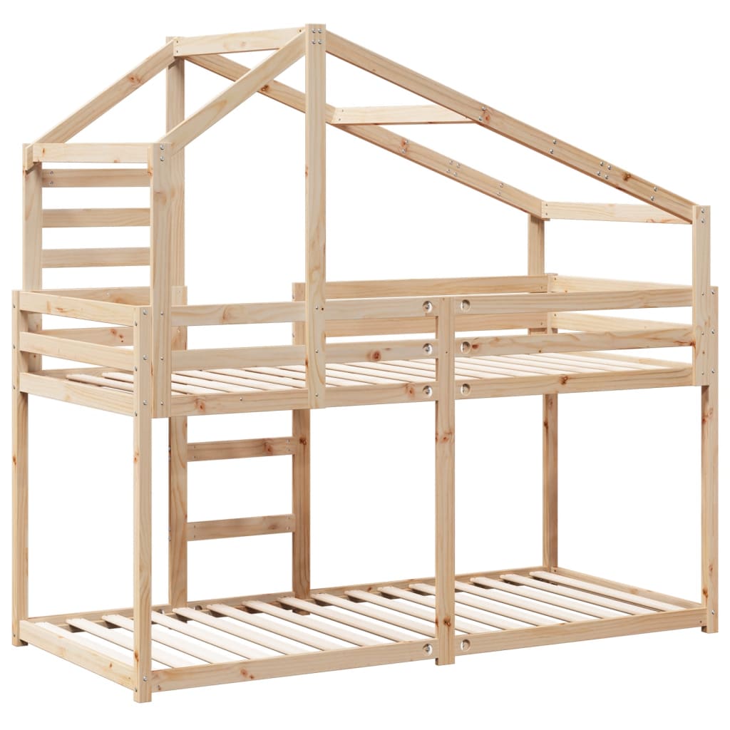 Kinderbedhuis massief grenenhout 90x200 cm