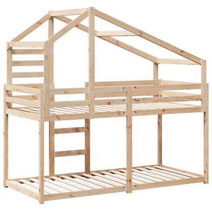 Kinderbedhuis massief grenenhout 90x200 cm