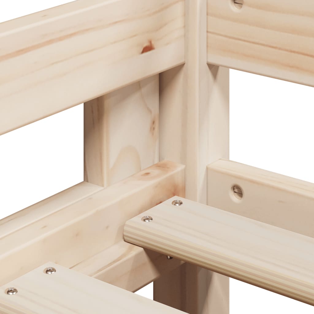 Stapelbed met dak massief grenenhout 80x200 cm
