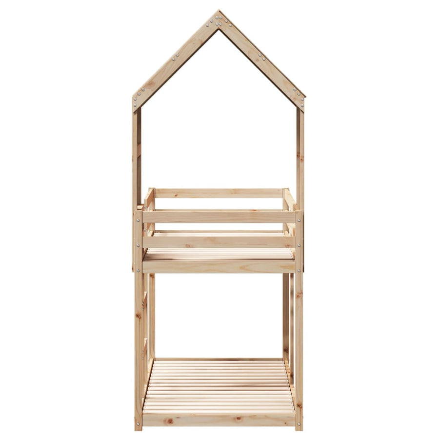 Kinderbedhuis massief grenenhout 90x200 cm