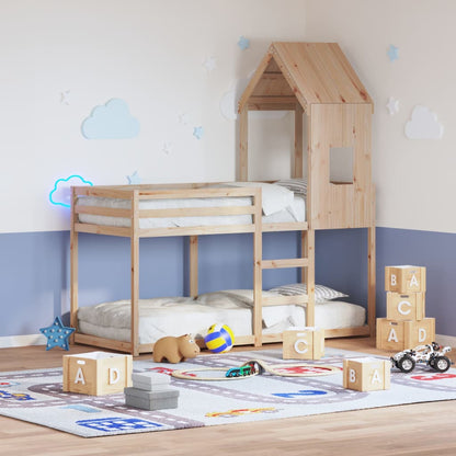 Kinderbedhuis massief grenenhout 90x200 cm