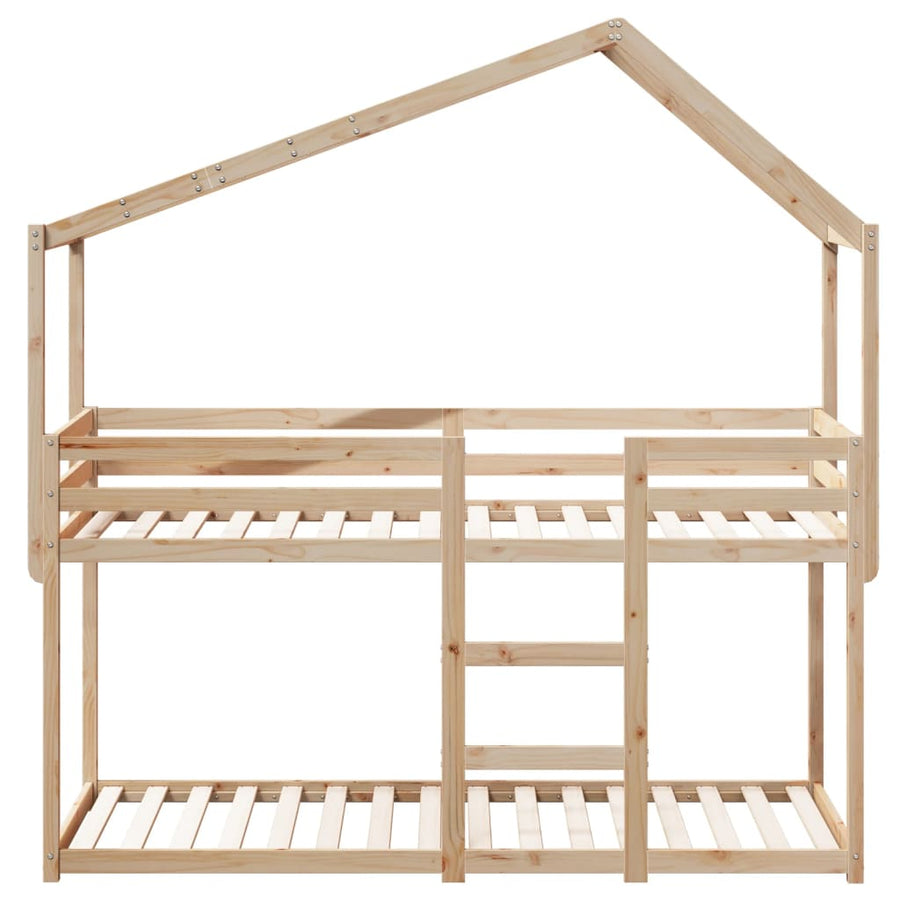 Kinderbedhuis massief grenenhout 90x200 cm