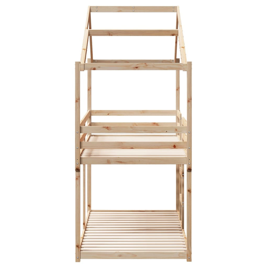 Kinderbedhuis massief grenenhout 90x200 cm