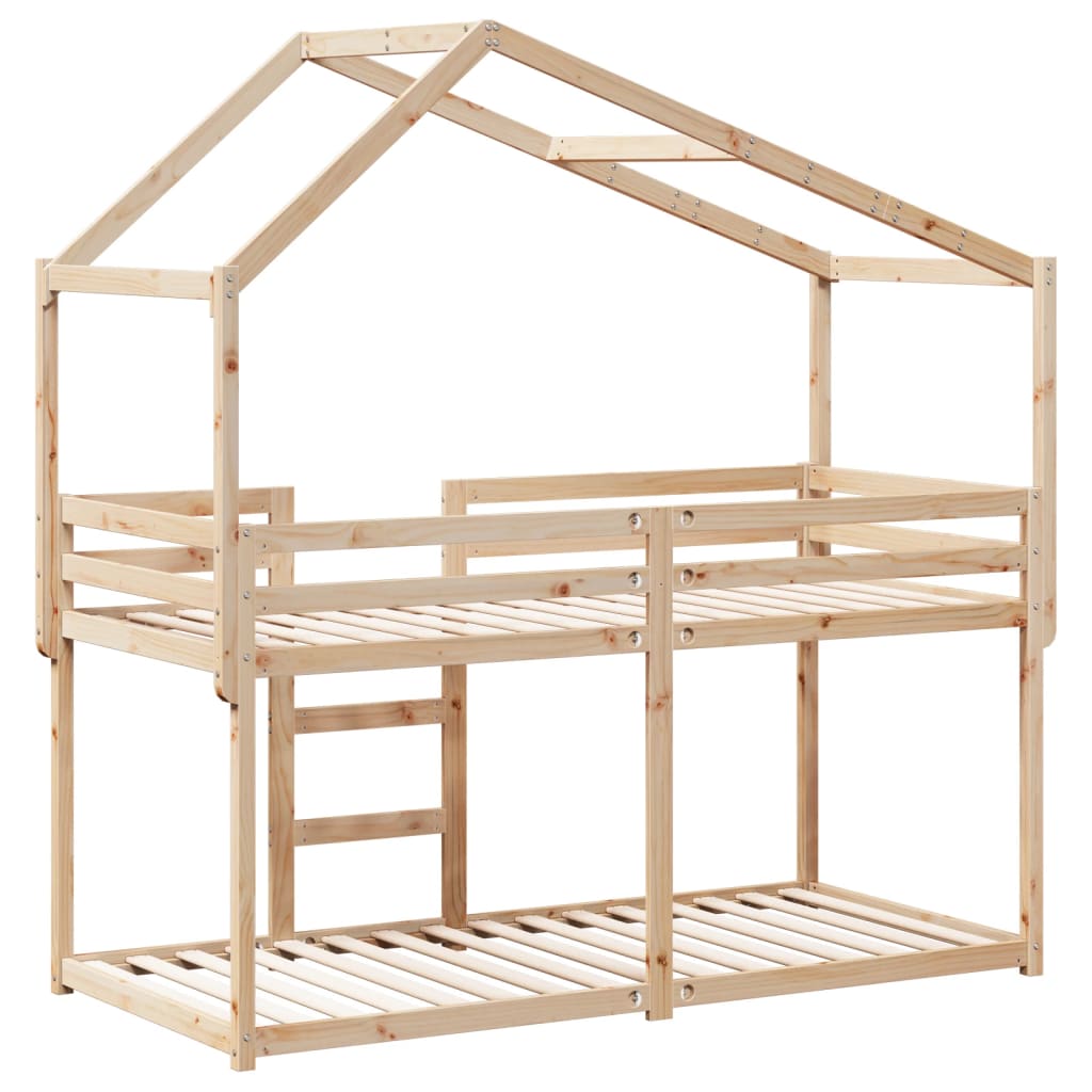 Kinderbedhuis massief grenenhout 90x200 cm