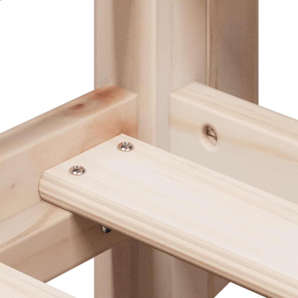 Stapelbed met dak massief grenenhout 80x200 cm