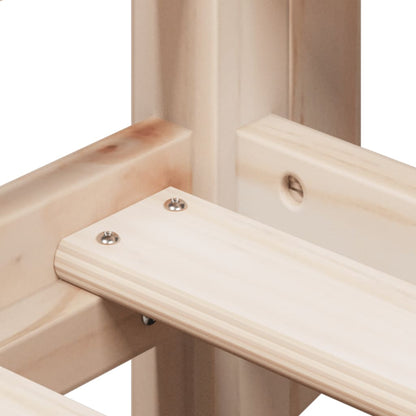 Stapelbed met dak massief grenenhout 80x200 cm