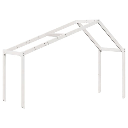 Stapelbed met dak massief grenenhout wit 90x190 cm