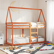 Stapelbed massief grenenhout wasbruin 80x200 cm