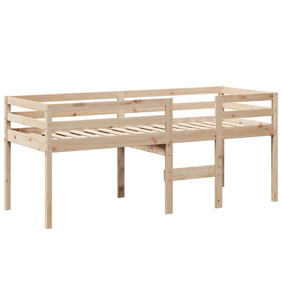 Hoogslaper met bedhuis massief grenenhout 80x200 cm