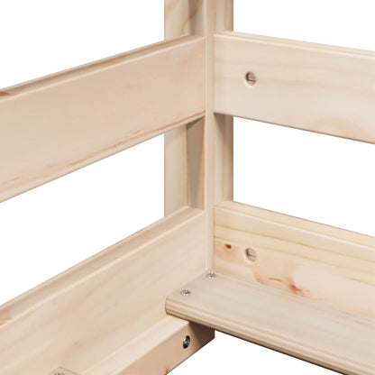 Halfhoogslaper Met Ladder En Bedhuis Grenenhout 80 x 200 cm Naturel