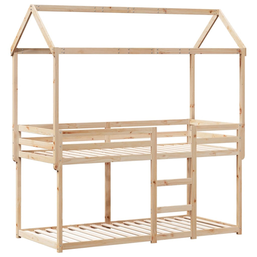 Kinderbedhuis massief grenenhout 90x200 cm