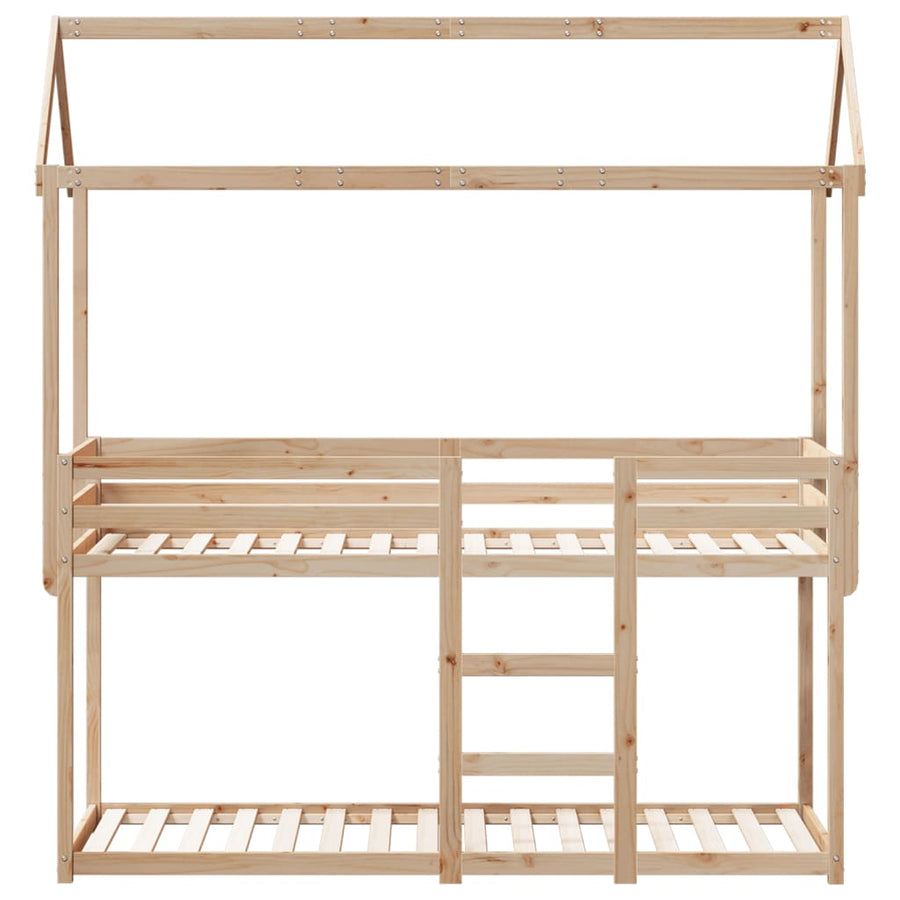 Kinderbedhuis massief grenenhout 90x200 cm