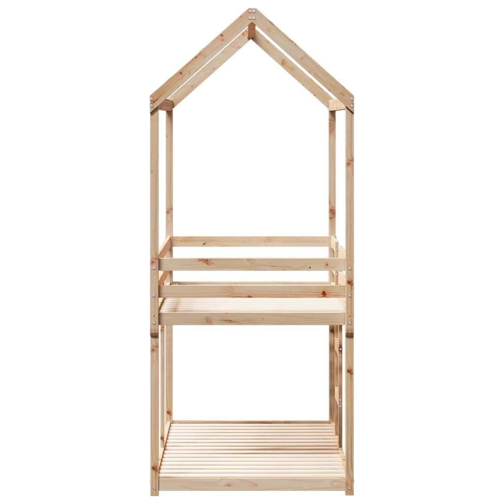 Kinderbedhuis massief grenenhout 90x200 cm