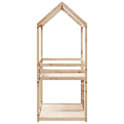 Kinderbedhuis massief grenenhout 90x200 cm