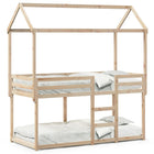 Bunk bed frame without mattress solid pine wood 90x200 cm