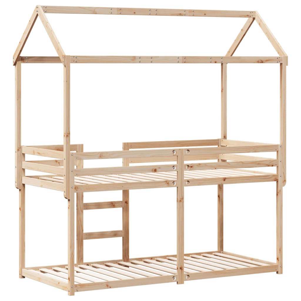 Kinderbedhuis massief grenenhout 90x200 cm