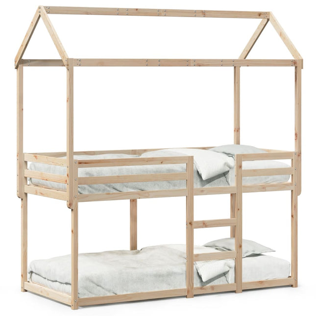 Kinderbedhuis massief grenenhout 90x200 cm