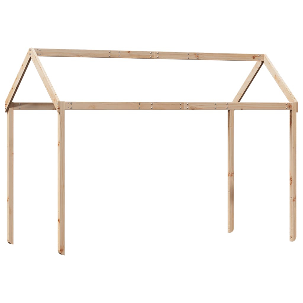 Stapelbed met dak massief grenenhout 80x200 cm