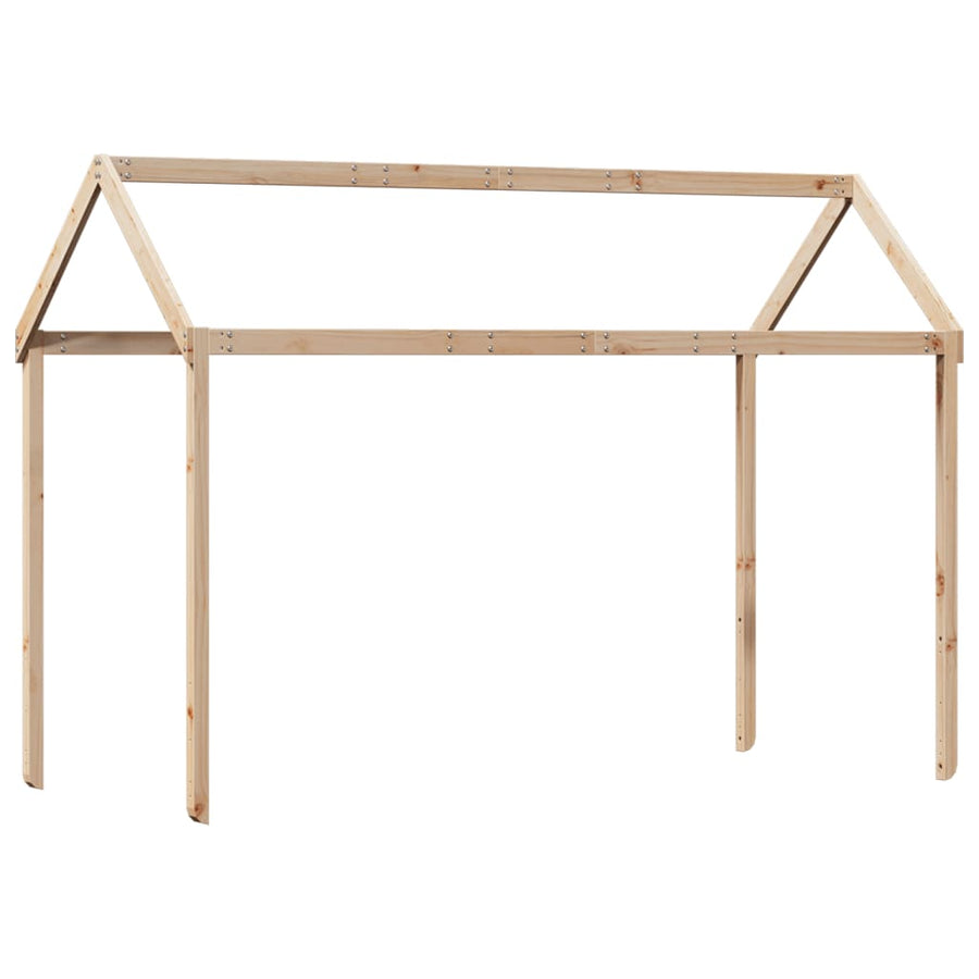 Stapelbed met dak massief grenenhout 80x200 cm