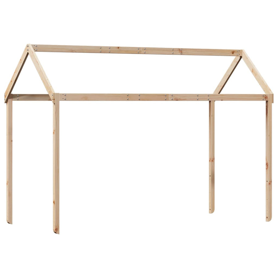 Stapelbed met dak massief grenenhout 90x190 cm