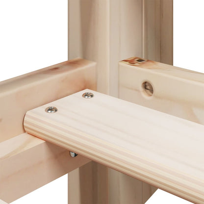 Stapelbed 75x190 cm met dak massief grenenhout