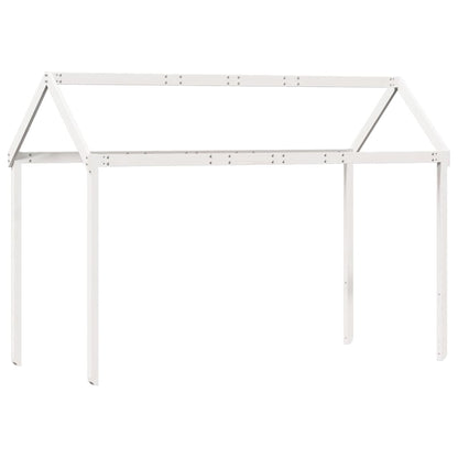 Hoogslaper met dak massief grenenhout wit 90x200 cm