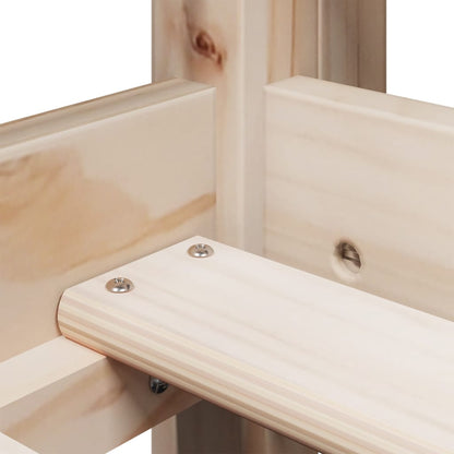 Halfhoogslaper met ladder en bedhuis grenenhout 90x190 cm