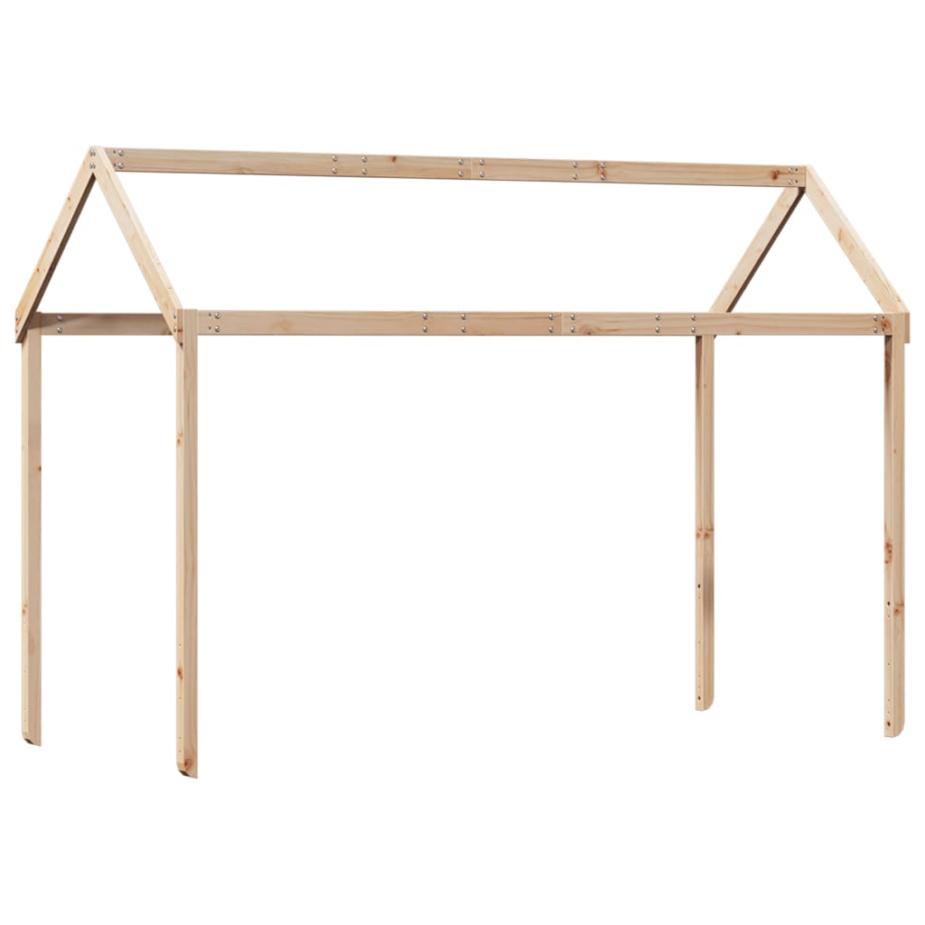 Halfhoogslaper met ladder en bedhuis grenenhout 90x190 cm