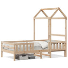 House-shaped solid pine bed frame 80x200 cm