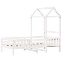 Bedframe met huisje massief grenenhout wit 80x200 cm