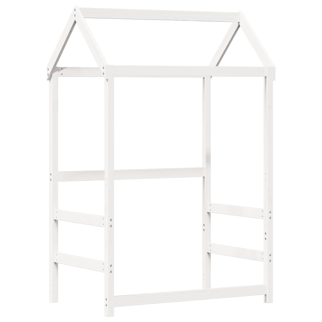 Bedframe met huisje massief grenenhout wit 80x200 cm