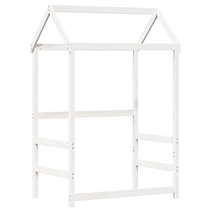 Bedframe met huisje massief grenenhout wit 80x200 cm