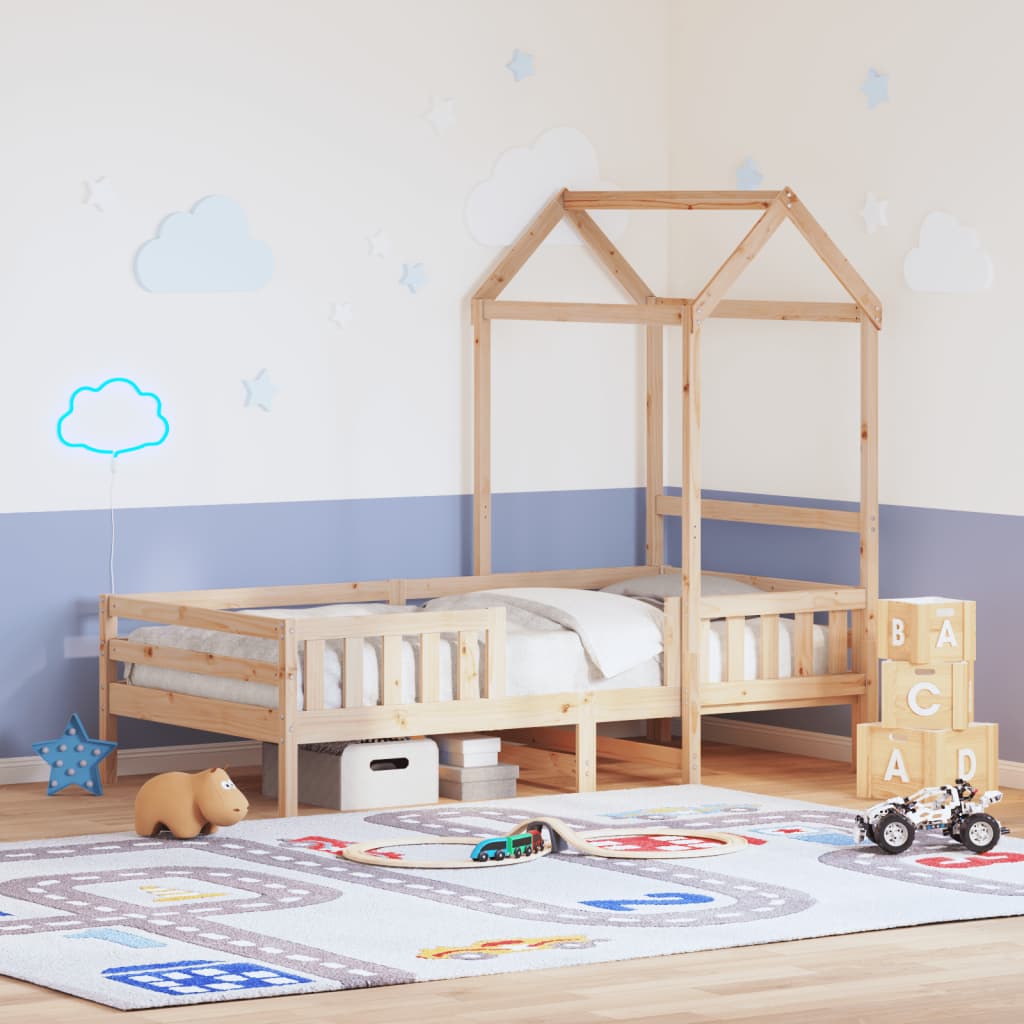 Bedframe met huisje massief grenenhout 75x190 cm