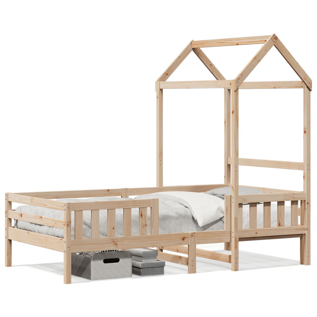 Bedframe met huisje massief grenenhout 75x190 cm