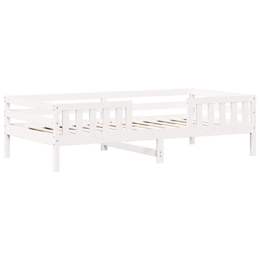 Bedframe met huisje massief grenenhout wit 75x190 cm