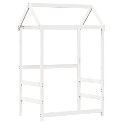 Bedframe met huisje massief grenenhout wit 75x190 cm