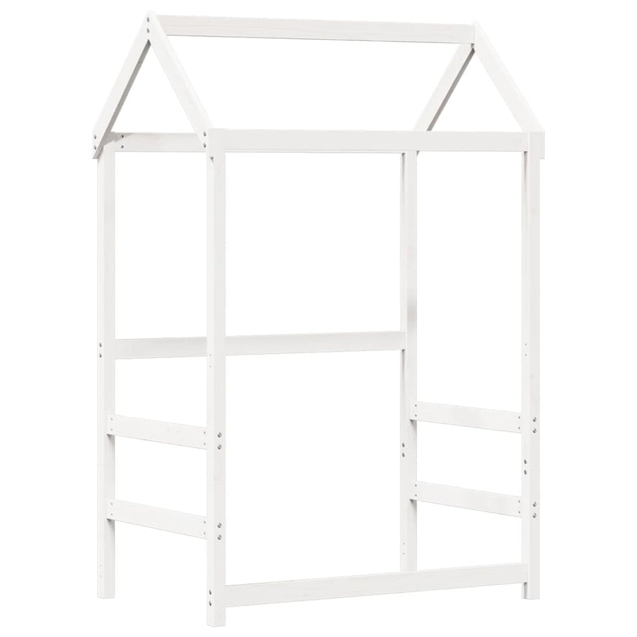 Bedframe met huisje massief grenenhout wit 75x190 cm