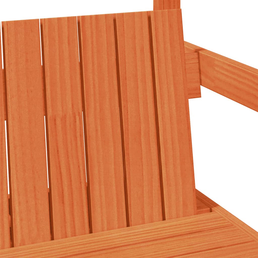 Kinderbed met dak massief grenenhout wasbruin 75x190 cm