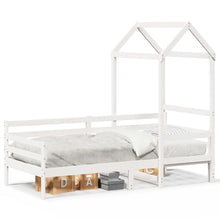 Slaapbank met bedhuis 80x200 cm massief grenenhout wit