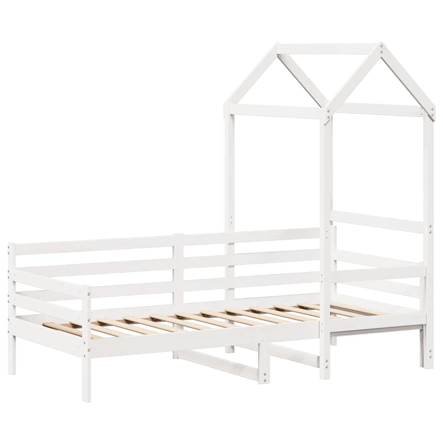 Slaapbank met bedhuis 80x200 cm massief grenenhout wit