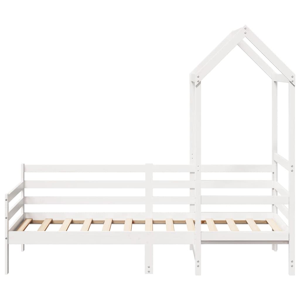 Slaapbank met bedhuis 80x200 cm massief grenenhout wit