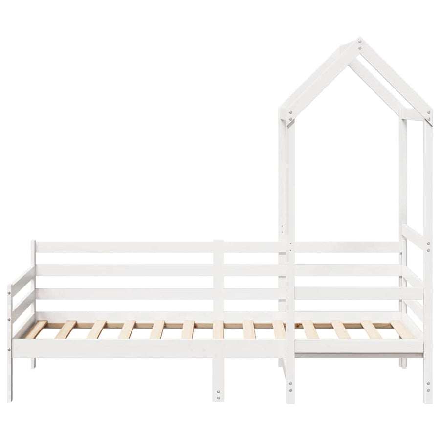 Slaapbank met bedhuis 80x200 cm massief grenenhout wit