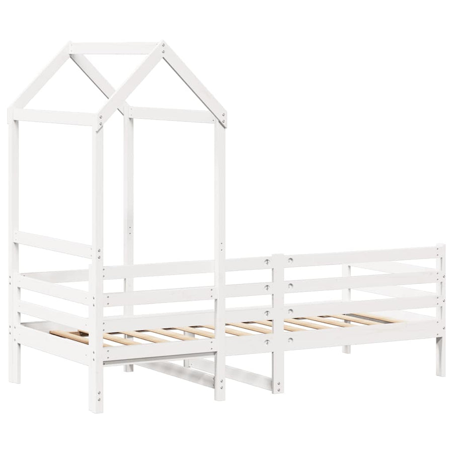 Slaapbank met bedhuis 80x200 cm massief grenenhout wit