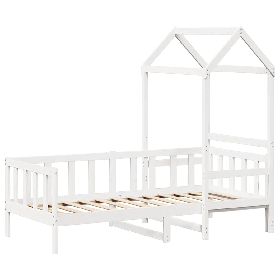 Slaapbank Met Bedhuis Massief Grenenhout 80 x 200 cm Wit