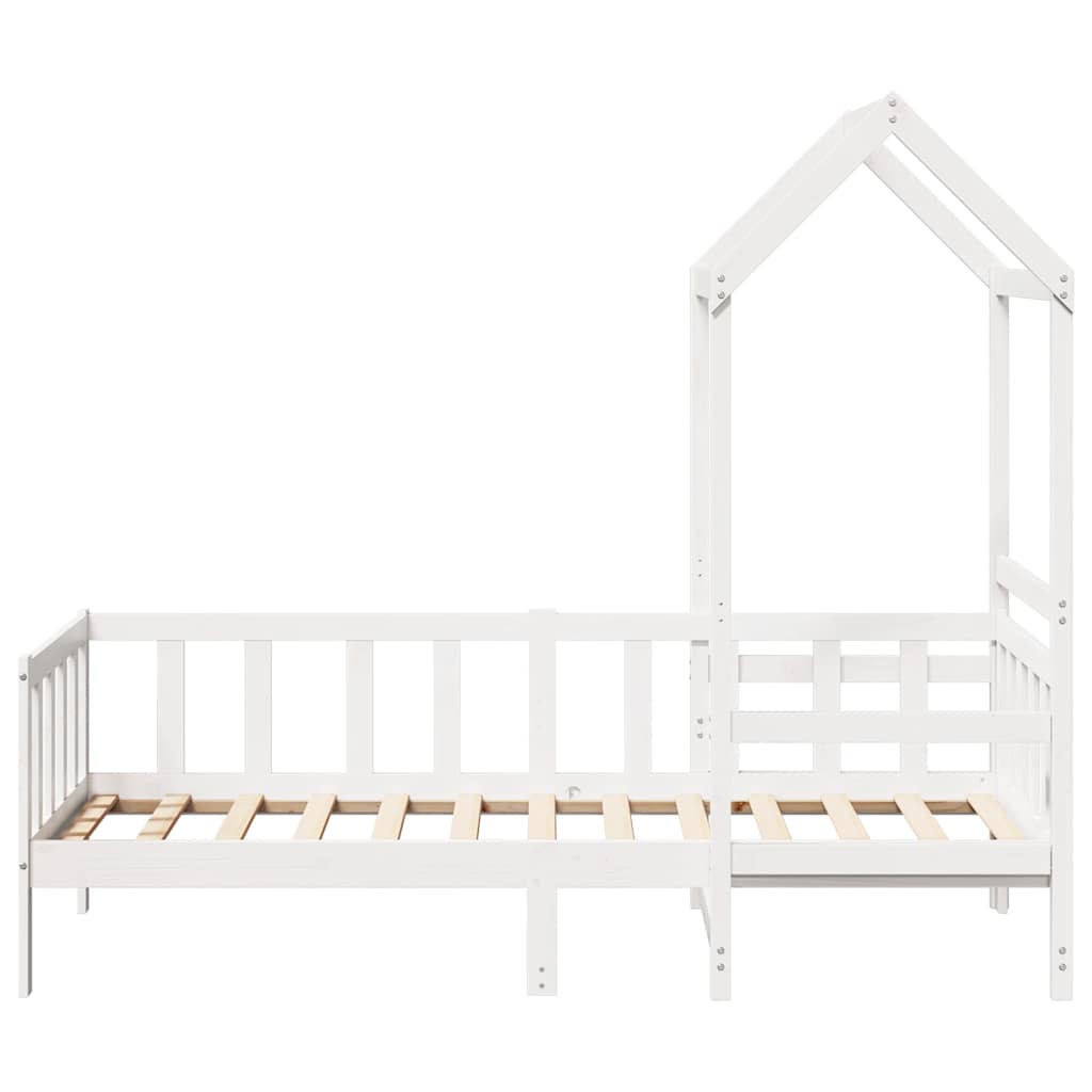 Slaapbank Met Bedhuis Massief Grenenhout 80 x 200 cm Wit