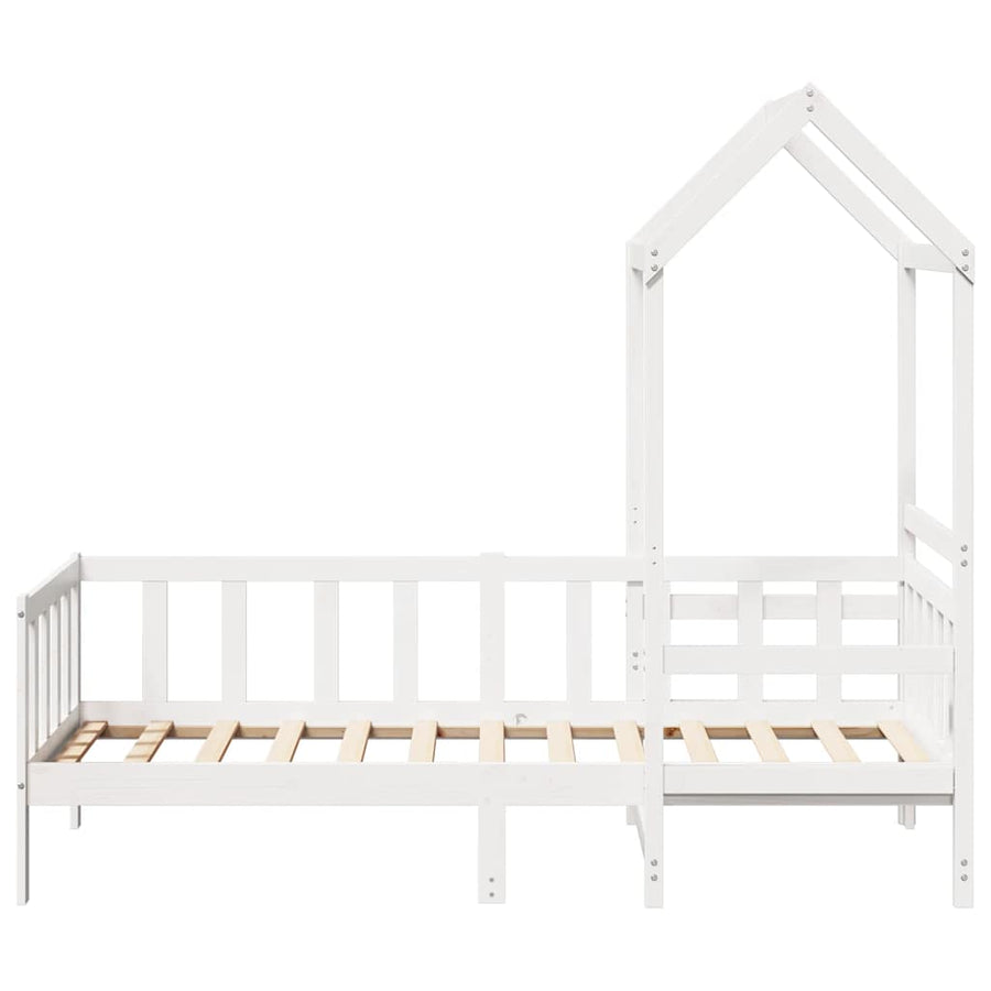 Slaapbank Met Bedhuis Massief Grenenhout 80 x 200 cm Wit
