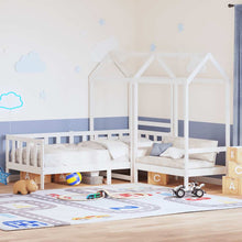 Kinderbed Met Huisje En Bankje Massief Grenenhout 80 x 200 cm Wit