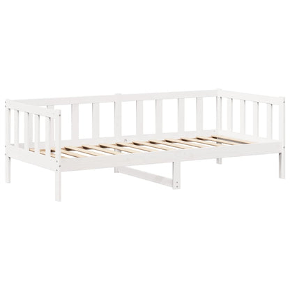 Kinderbed Met Huisje En Bankje Massief Grenenhout 80 x 200 cm Wit