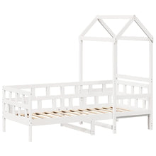 Slaapbank met bedhuis 80x200 cm massief grenenhout wit