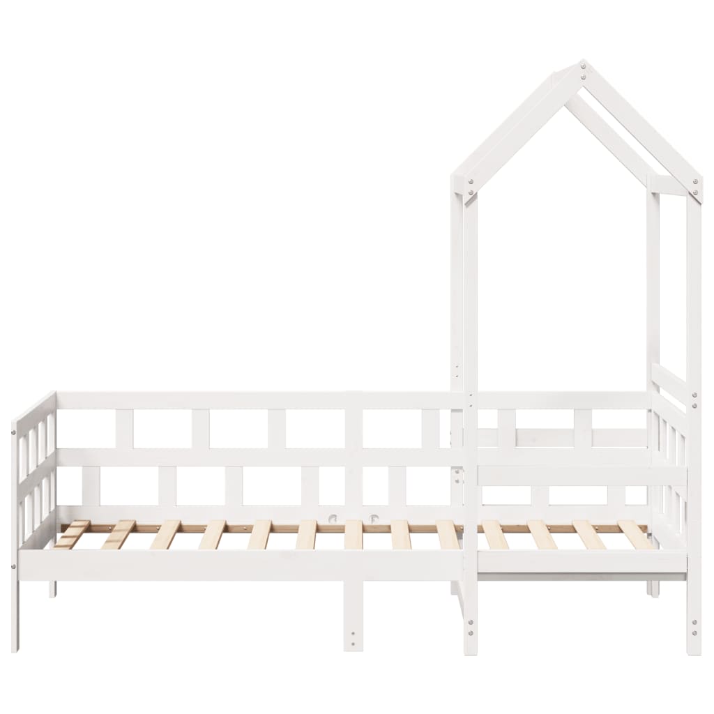 Slaapbank met bedhuis 80x200 cm massief grenenhout wit